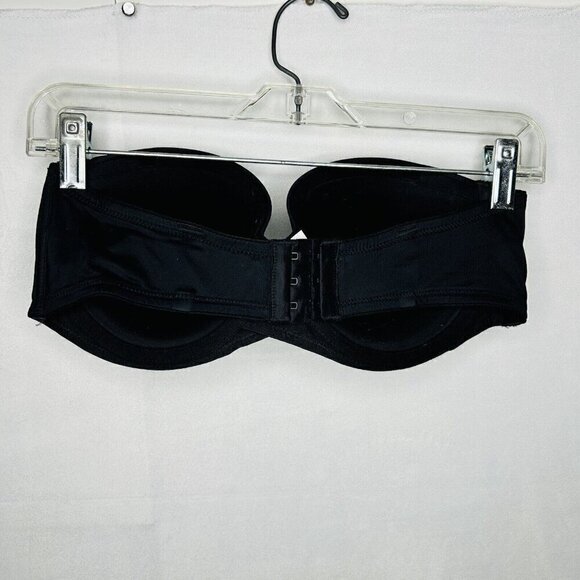 Maidenform Women Bra 38C Black Strapless Underwire Lightly Padded Back Closure - Picture 4 of 5